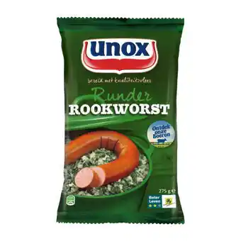 Coop Unox runder rookworst 275 g aanbieding