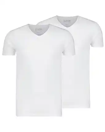 Only for Men Slater 10+10 tencel 2-pack heren t-shirt v-neck aanbieding