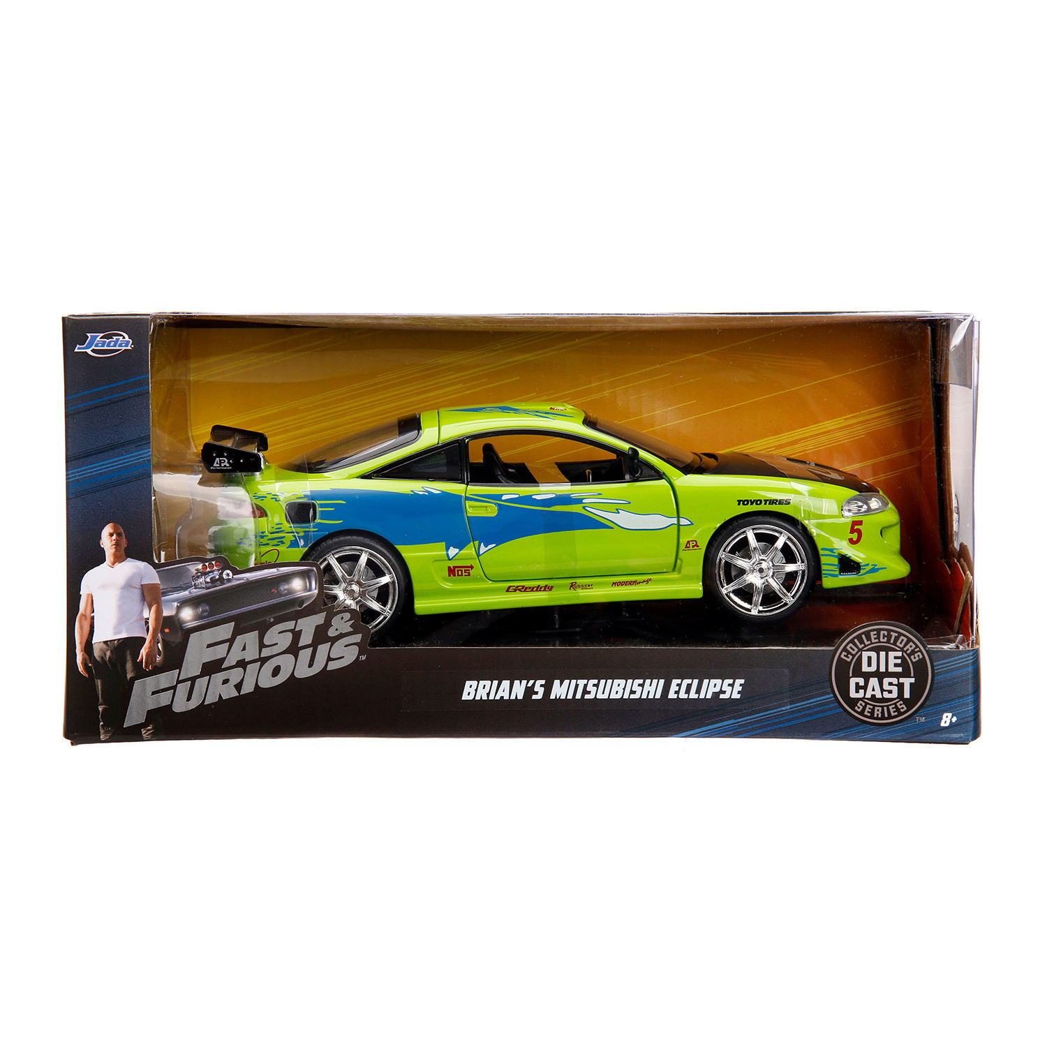 Auto diecast fast and furious mitsubishi 1995 schaal 124 aanbieding