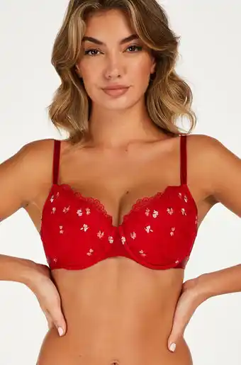 Hunkemoller Hunkemöller voorgevormde beugel bh violet rood aanbieding