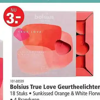 Marskramer Bolsius true love geurtheelichten aanbieding