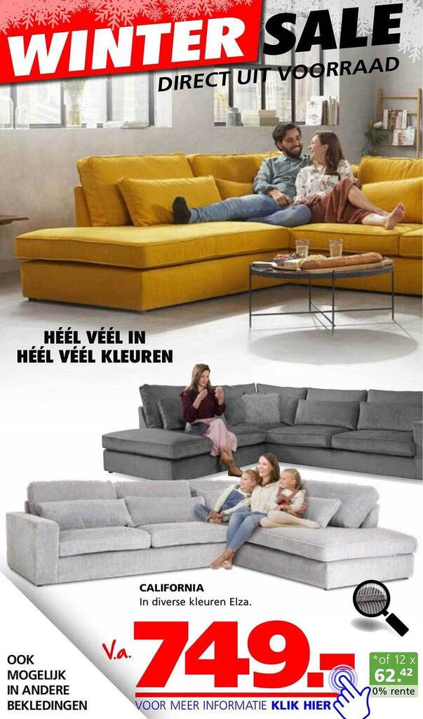 California hoekbank aanbieding bij Seats and Sofas