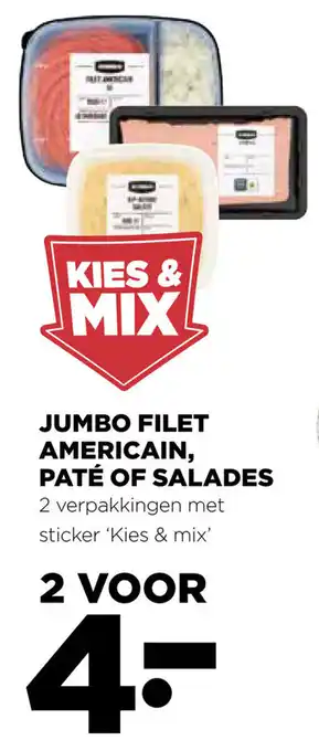 Jumbo Jumbo Filet Americain, Pate of Salades aanbieding