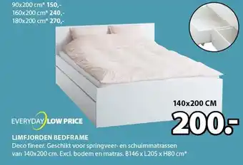 Jysk Limfjorden Bedframe B146xL205 X H80 cm aanbieding