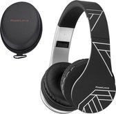 Bol.com Powerlocus p1 draadloze over-ear koptelefoon inklapbaar - bluetooth - met microfoon – zwart/zilver aanbieding