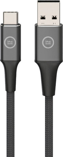 Coolblue Bluebuilt usb a naar usb c kabel 3m nylon zwart aanbieding