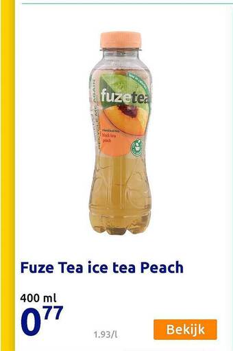 Action Fuze Tea Ice Tea Peach 400 Ml aanbieding