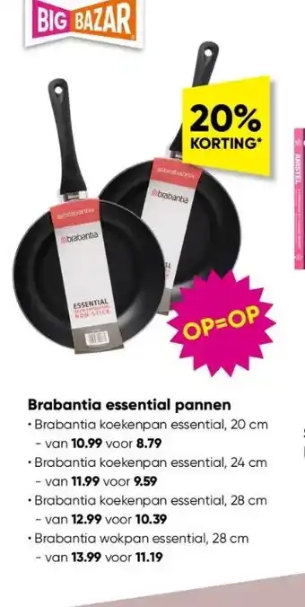 Big Bazar Brabantia essential pannen aanbieding