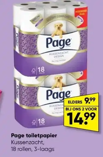 Big Bazar Page toiletpapier aanbieding