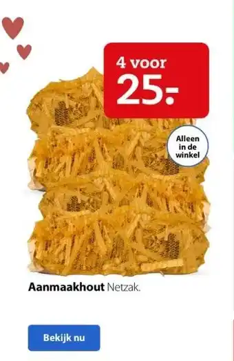 Boerenbond Aanmaakhout netzak. aanbieding