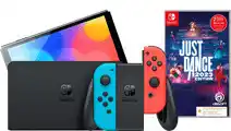 Coolblue Nintendo switch oled rood/blauw + just dance 2023 aanbieding