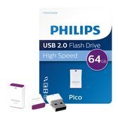 Bol.com Philips usb stick 2.0 64gb - pico - paars - fm64fd85b aanbieding