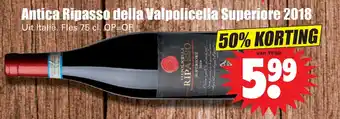 Dirk Antica ripasso della valpolicella superiore 2018 75 cl aanbieding