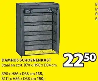 Jysk Damhus schoenenkast aanbieding