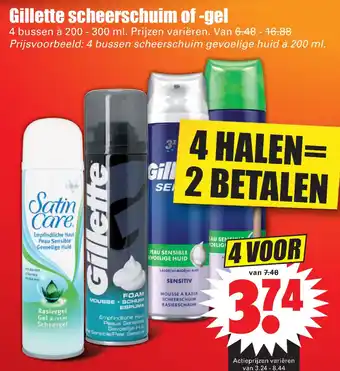 Dirk Gillette scheerschuim of -gel aanbieding