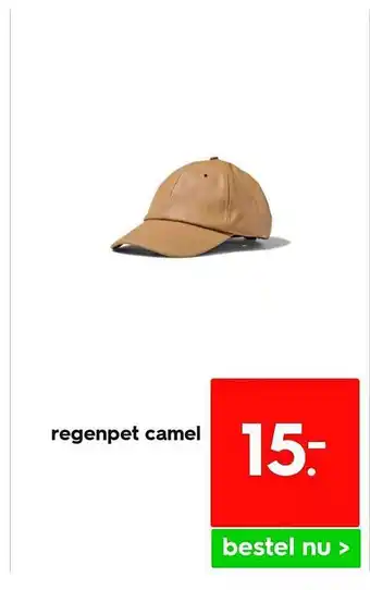 HEMA Regenpet camel aanbieding