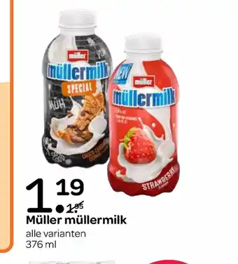 Spar Muller mullermilk 376 ml aanbieding