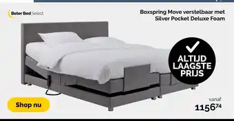 Beter Bed Boxspring Move verstelbaar met Silver Pocket Deluxe Foam aanbieding