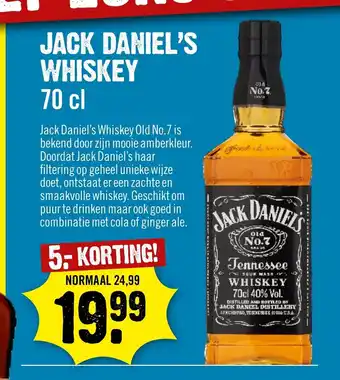 Dirck 3 Jack Daniel's Whiskey 70 cl aanbieding