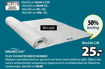 Jysk Plus T44 Matrasbeschermer 80 x 200 cm aanbieding