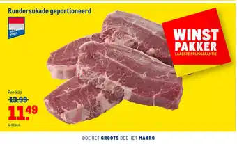 Makro Rundersukade geportioneerd aanbieding