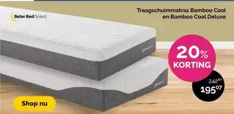 Beter Bed Traagschuimmatras bamboo cool en bamboo cool deluxe aanbieding