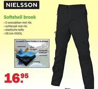 Van Cranenbroek Nielsson softshell broek aanbieding