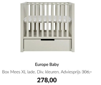 Babypark Europe baby aanbieding
