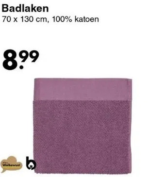 Wibra Badlaken aanbieding