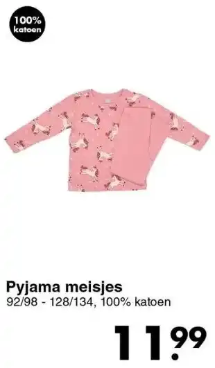 Wibra Pyjama meisjes aanbieding