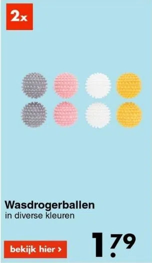 Wibra Wasdrogerballen aanbieding