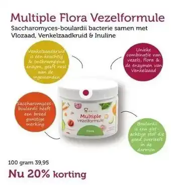 De Rode Pilaren Multiple flora vezelformule 100 gram aanbieding