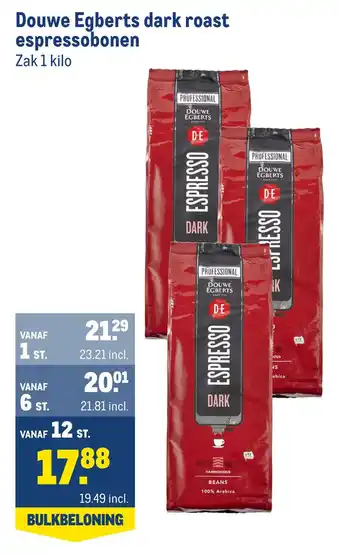 Makro Douwe egberts dark roast espressobonen aanbieding