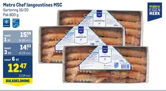 Makro Metro chef langoustines msc aanbieding