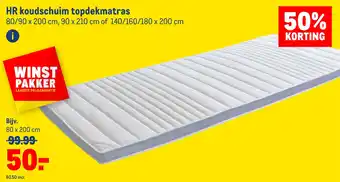 Makro Hr koudschuim topdekmatras aanbieding