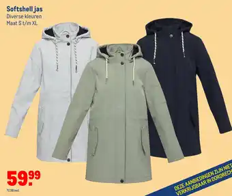 Makro Softshell jas aanbieding