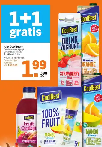 Albert Heijn Coolbest 2*1L aanbieding
