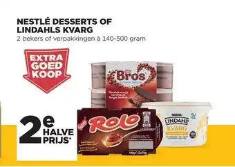 Jumbo Nestlé desserts of lindahls kvarg aanbieding