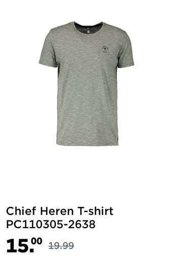 Jeans Centre Chief Heren T-shirt  PC110305-2638 aanbieding