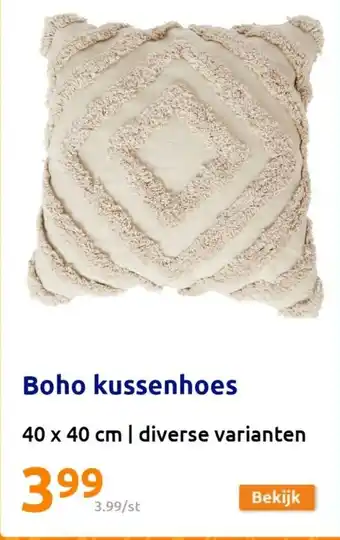 Action Boho kussenhoes 40x40 cm aanbieding