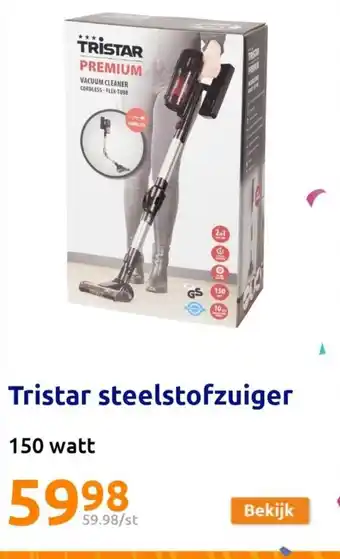 Action Tristar steelstofzuiger 150 watt aanbieding