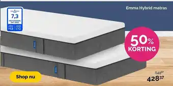 Beter Bed Emma hybrid matras aanbieding