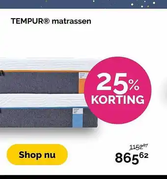 Beter Bed Tempur® matrassen aanbieding