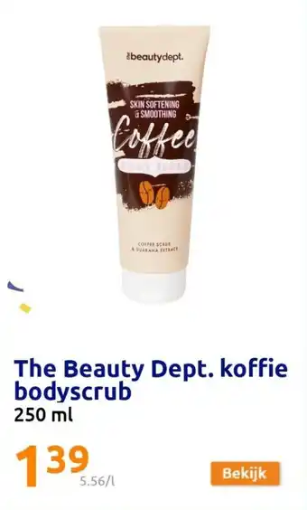 Action The Beauty Dept. koffie bodyscrub 250 ml aanbieding