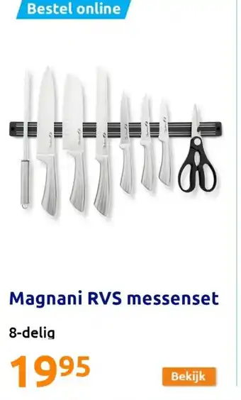 Action Magnani RVS messenset aanbieding