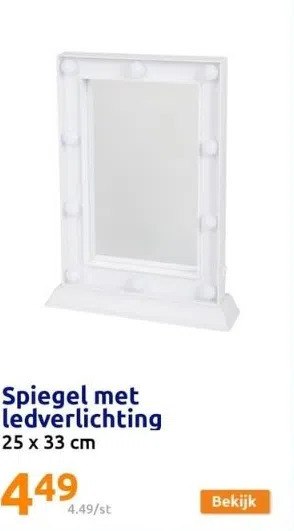 Action Spiegel met ledverlichting aanbieding