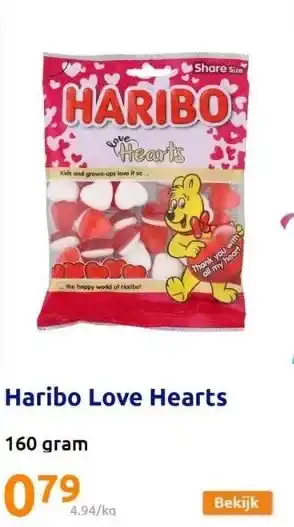 Action Haribo love hearts aanbieding