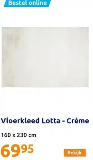 Action Vloerkleed lotta - crème aanbieding