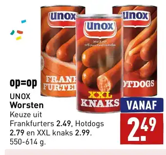 ALDI Unox Worsten aanbieding