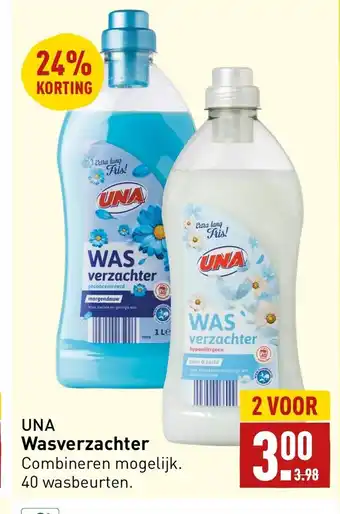 ALDI UNA Wasverzachter aanbieding